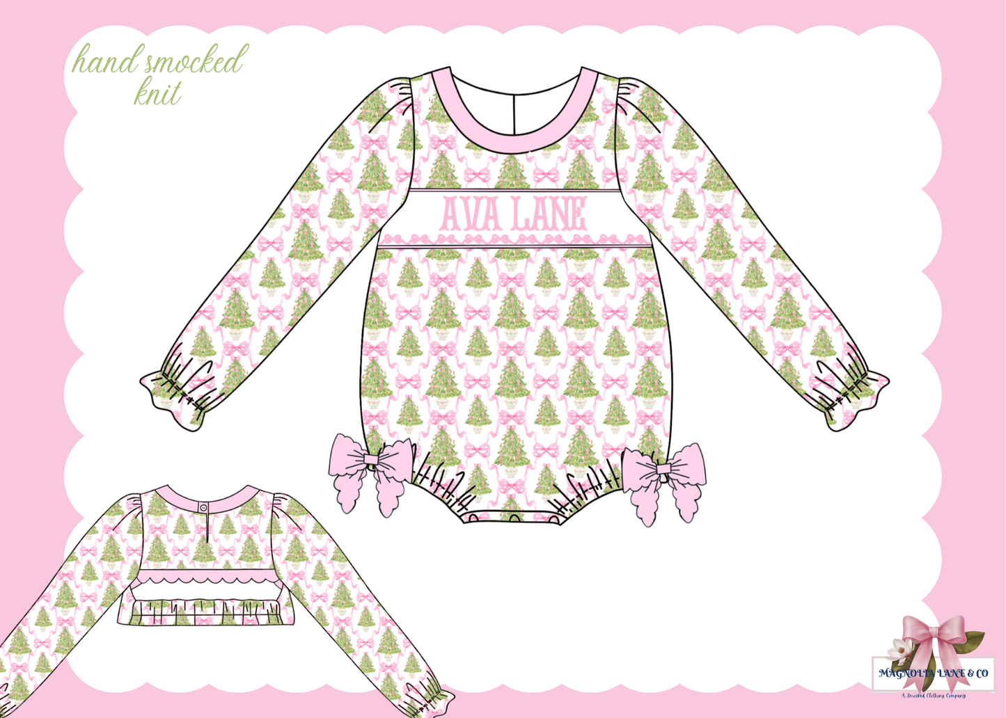 PO27: Girl's Pink Trees & Nutcrackers Bubble (ETA: November)