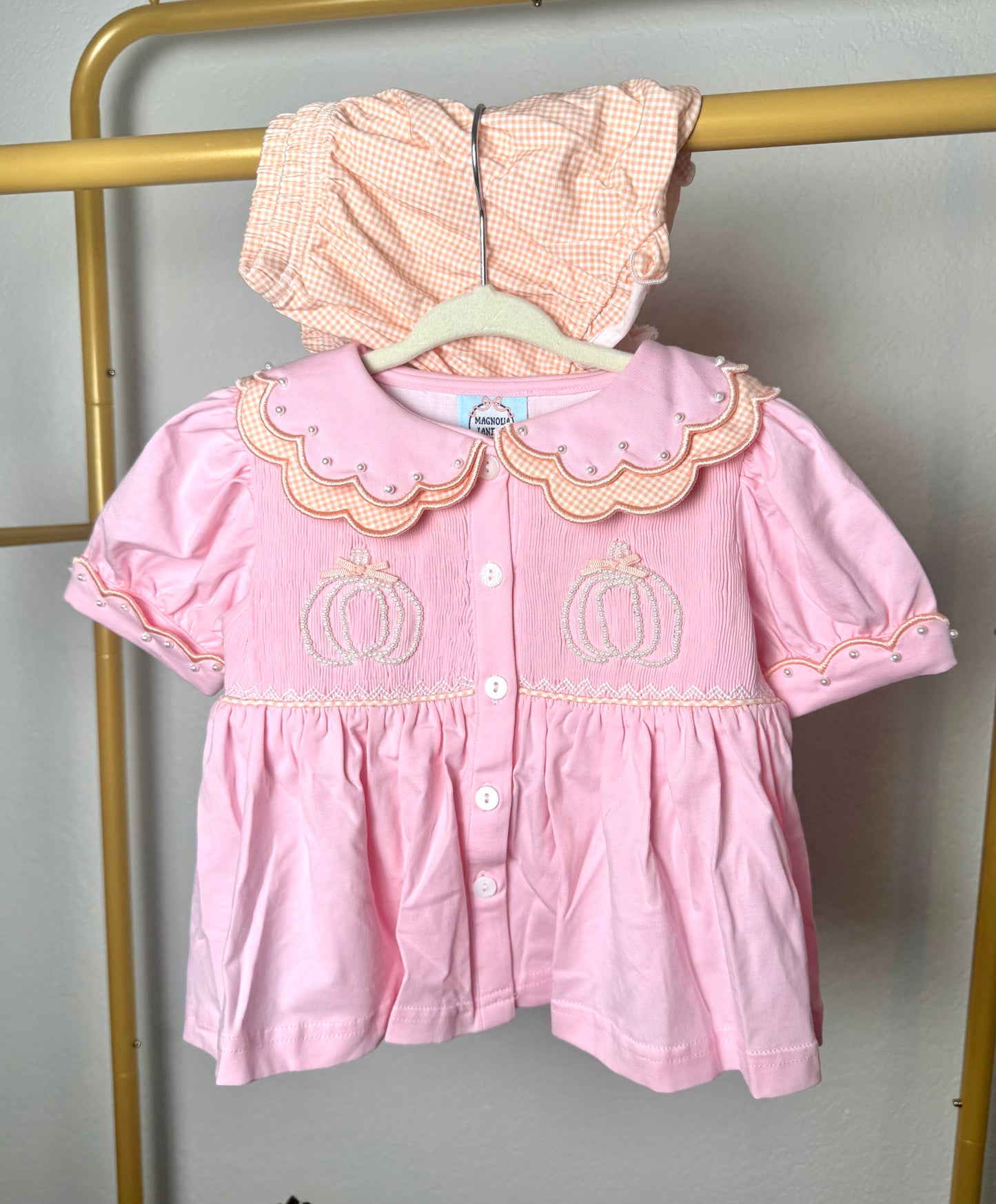Girl's Pearly Pumpkins Bloomer Set - "LITTLE PUMPKIN"