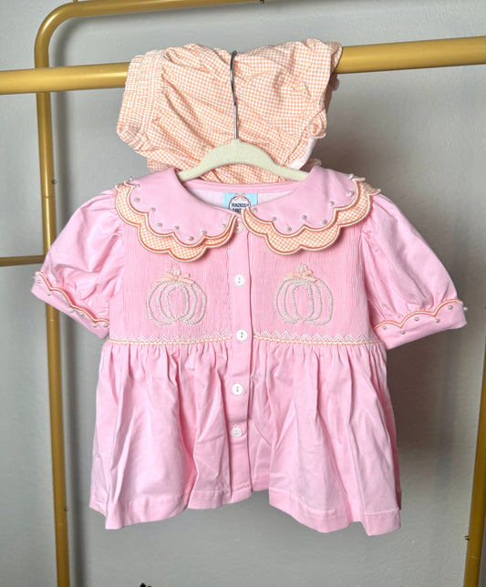 Girl's Pearly Pumpkins Bloomer Set - "LITTLE PUMPKIN"