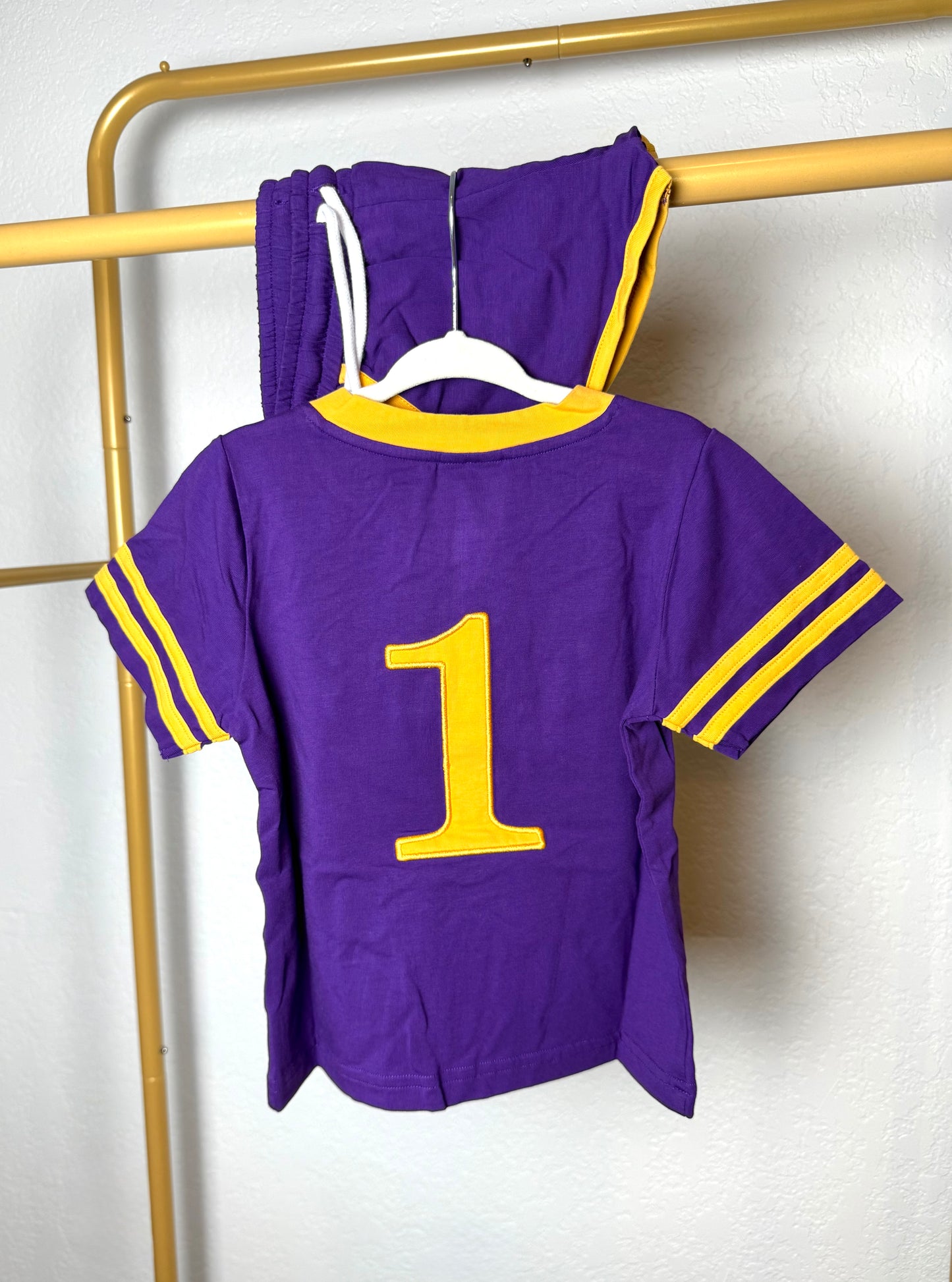 Purple & Gold Jerseys: Shorts Set  - "TIGERS"