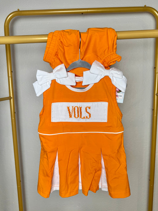 Orange & White Cheer Uniform - "VOLS"