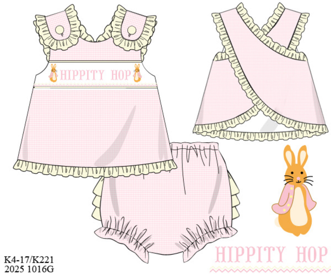 Girl's Hippity Hop Bloomer Set