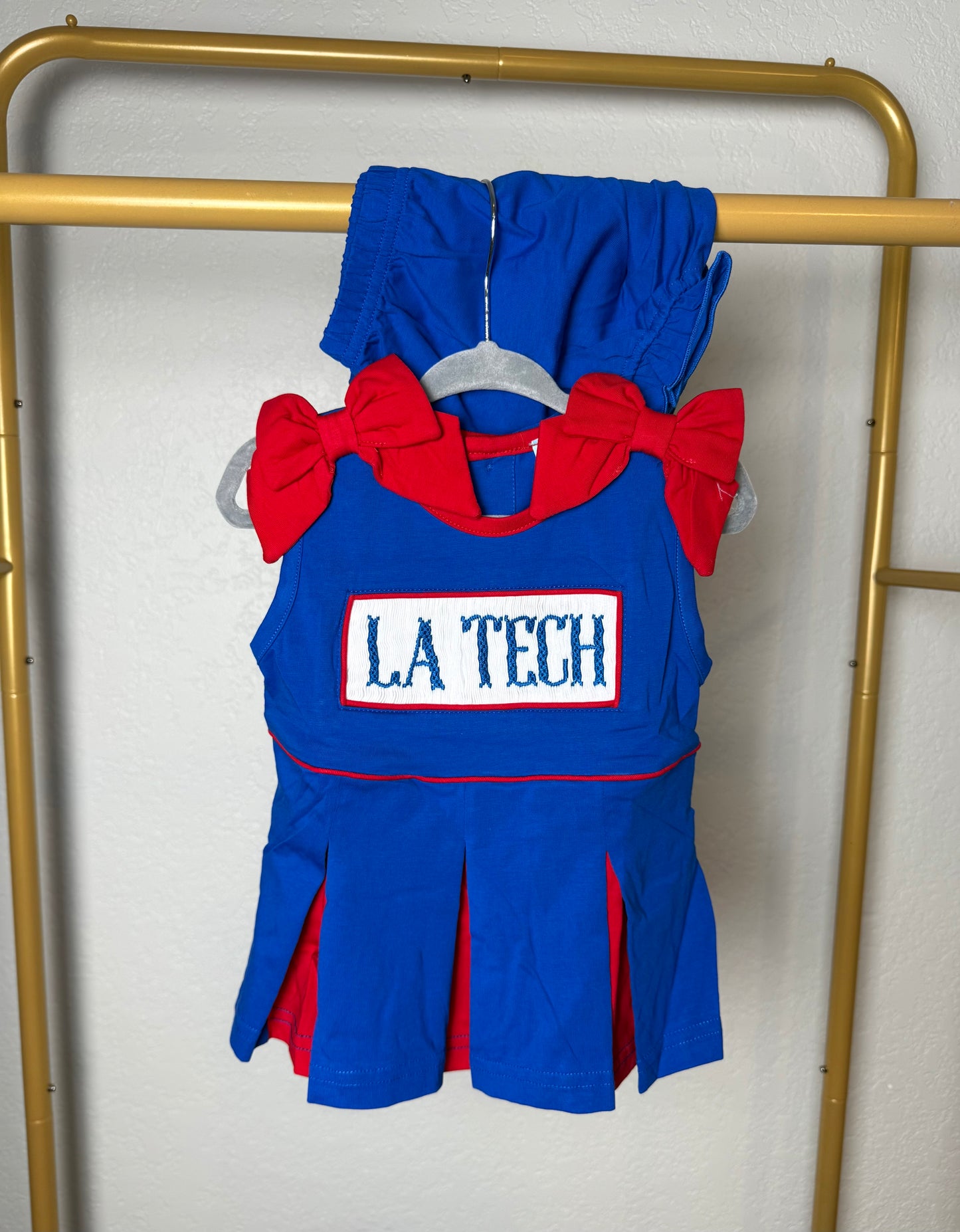 Royal Blue & Red Cheer Uniform - "LA TECH"