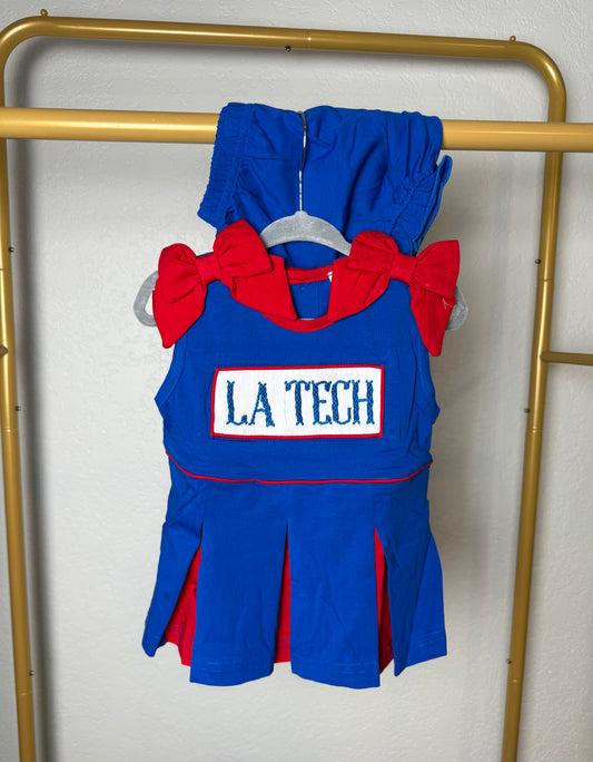 Royal Blue & Red Cheer Uniform - "LA TECH"