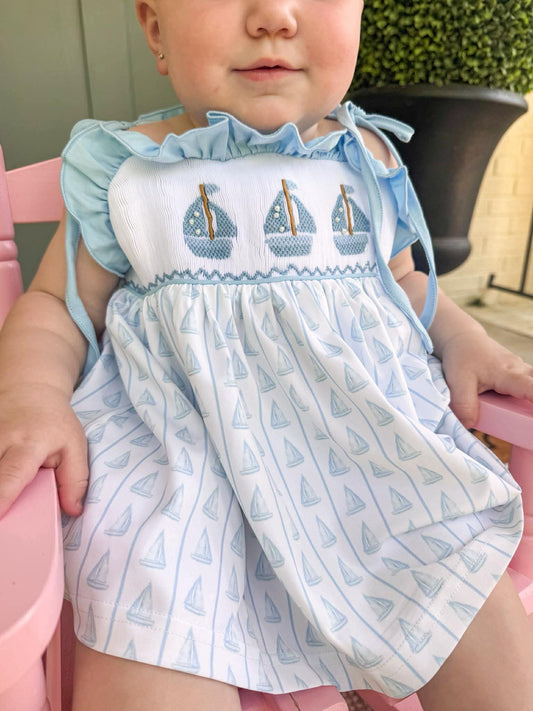Summertime Sailboats: Girl's Bloomer Set