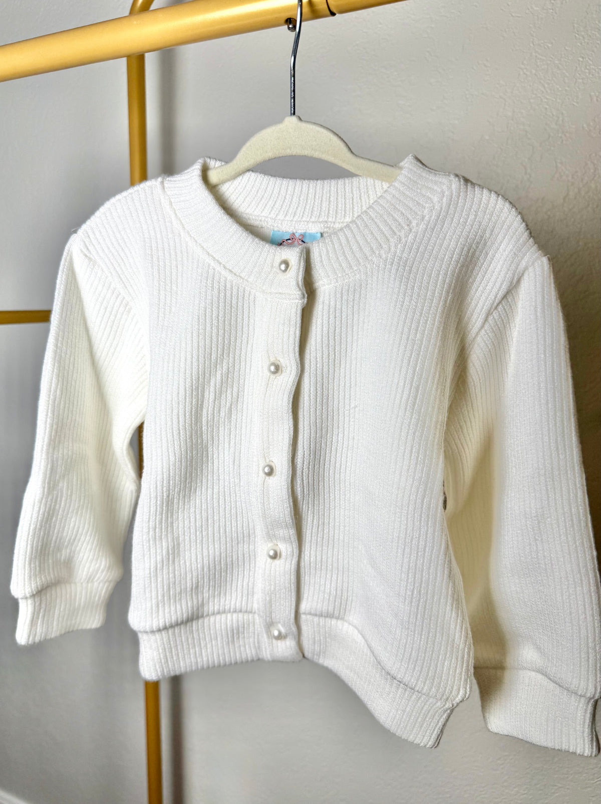 Girl's White Cardigan