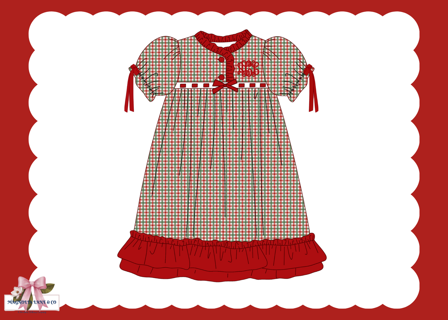 PO27: Girl's Classic Christmas PJs Nightgown (ETA: November)
