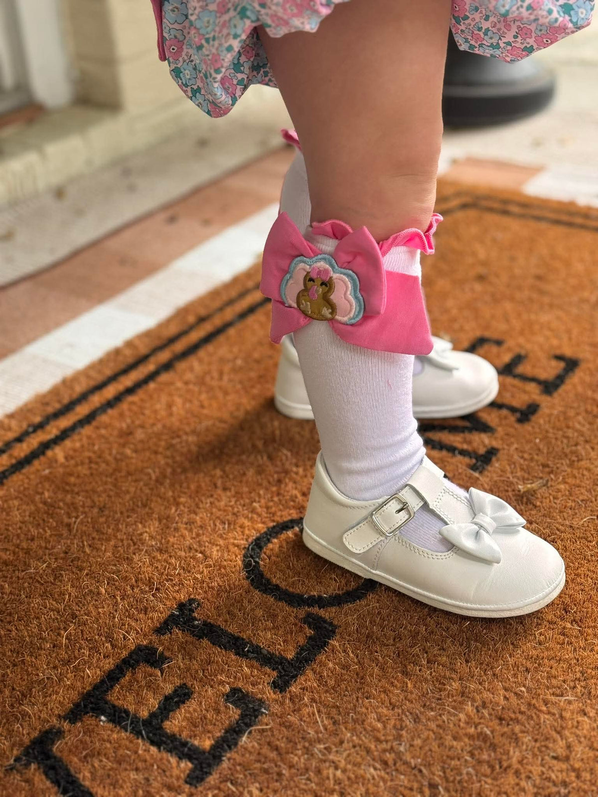 Girl’s Turkey Day Bow Socks