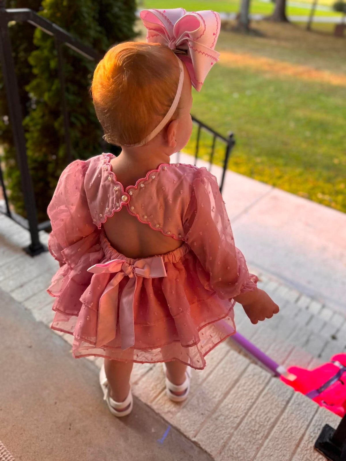 Girl’s Pink Chiffon Bloomer Set - "GIRLY GIRL"