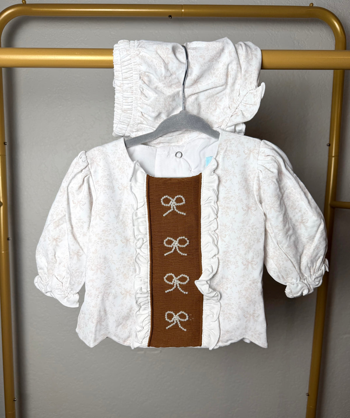 Girl’s Fall Toile Bloomer Set