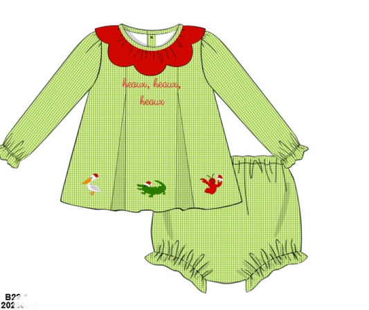 Cajun Christmas: GIRL'S BLOOMER SET