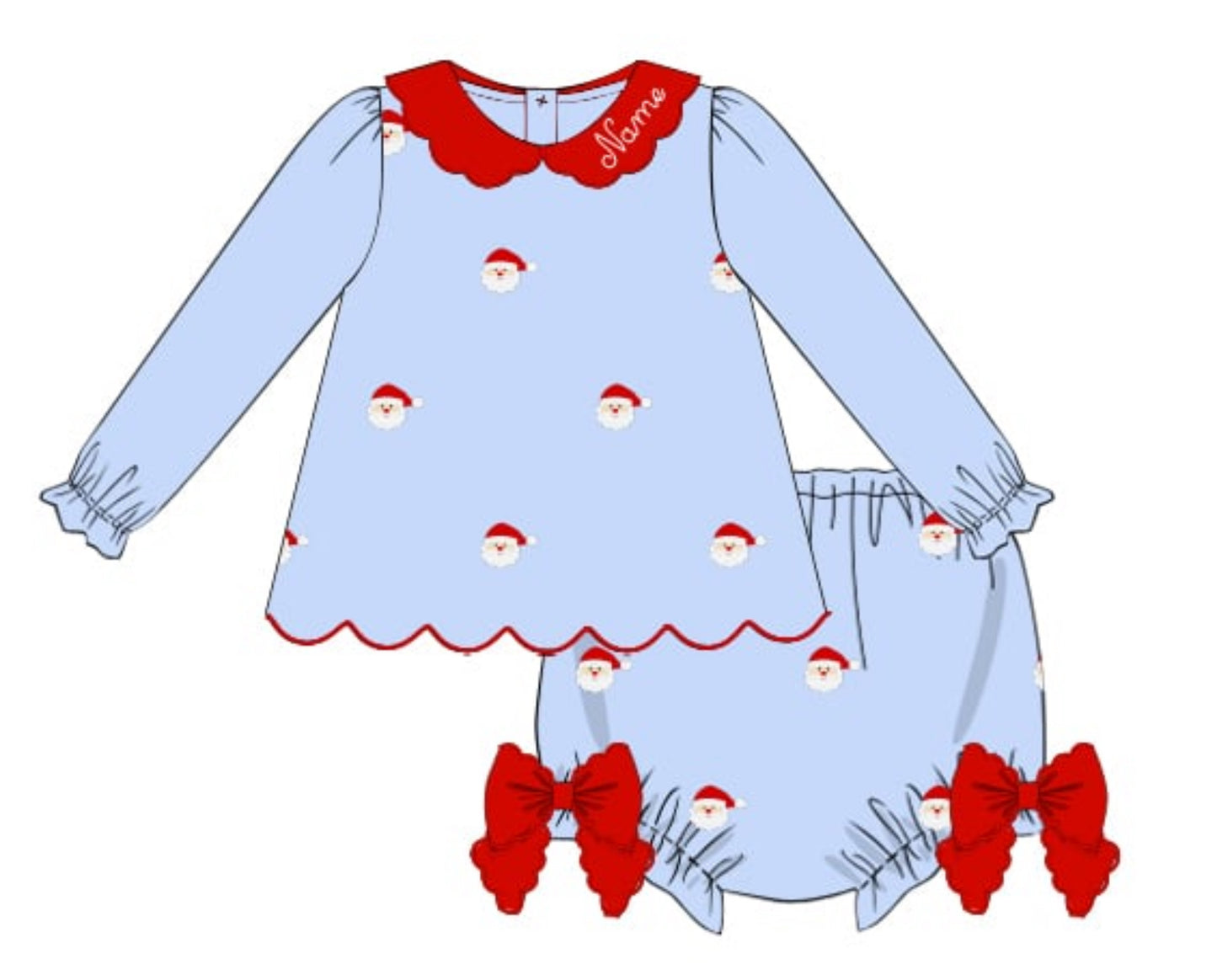 Girl's Ho Ho Ho Bloomer Set