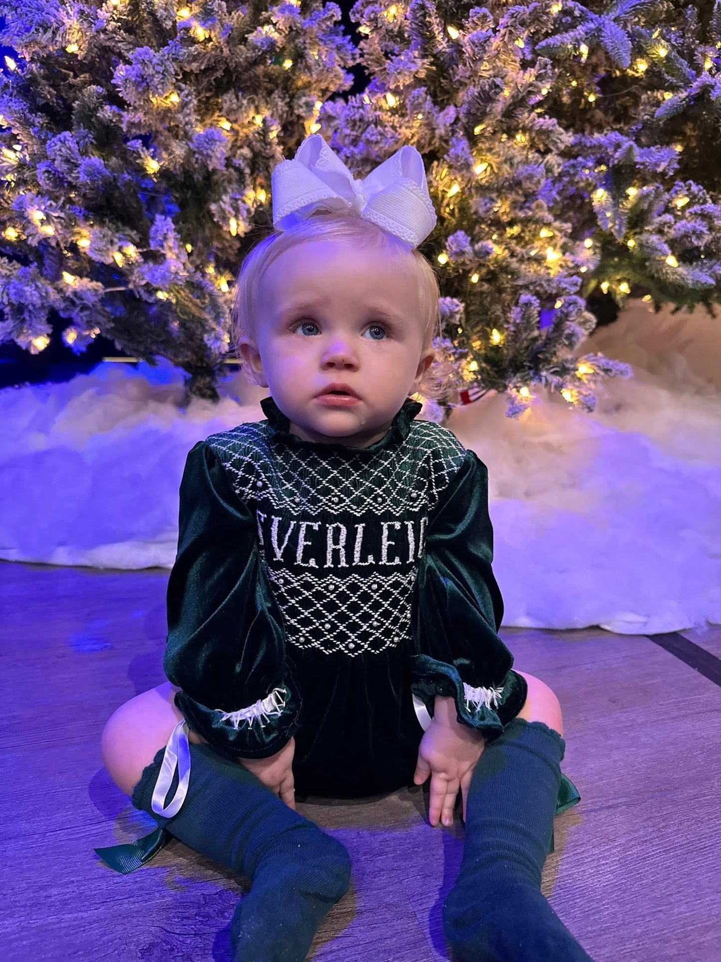 PO26: Green Velvet Christmas: Girl’s Bloomer Set/Dress (ETA: October)