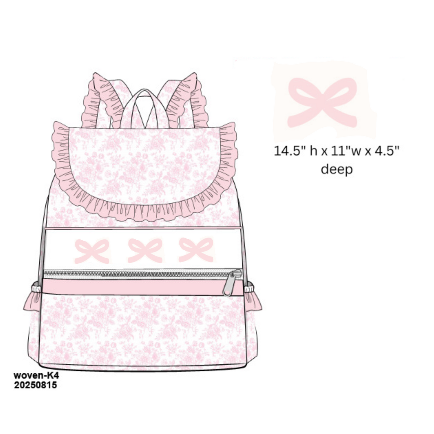 PO21: Pink Toile BTS Bundle w/ Bows (NO NAMES)