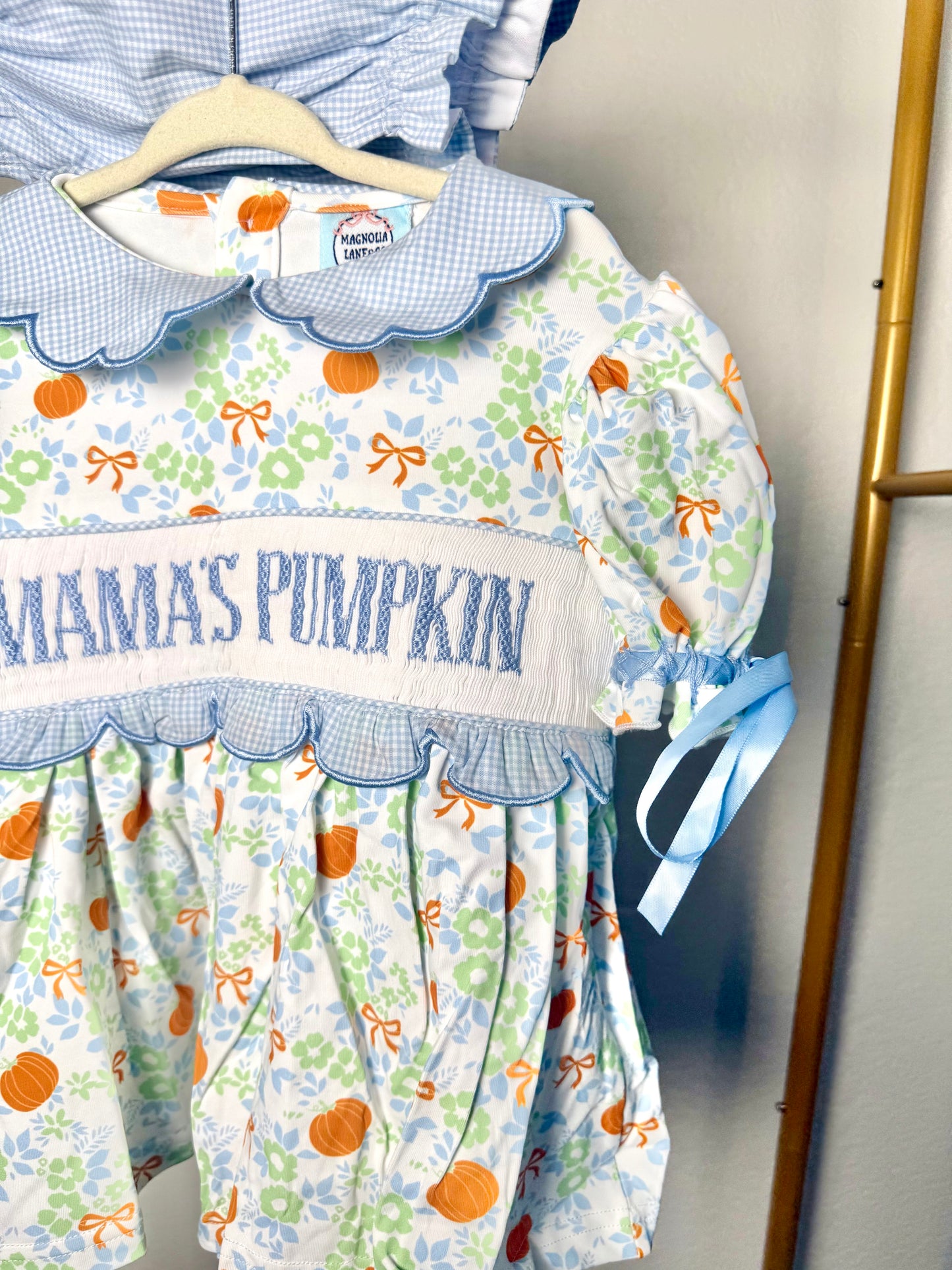 Girl's Pumpkins & Florals Bloomer Set - "MAMA'S PUMPKIN"