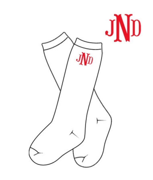 Boy's White Tall Socks