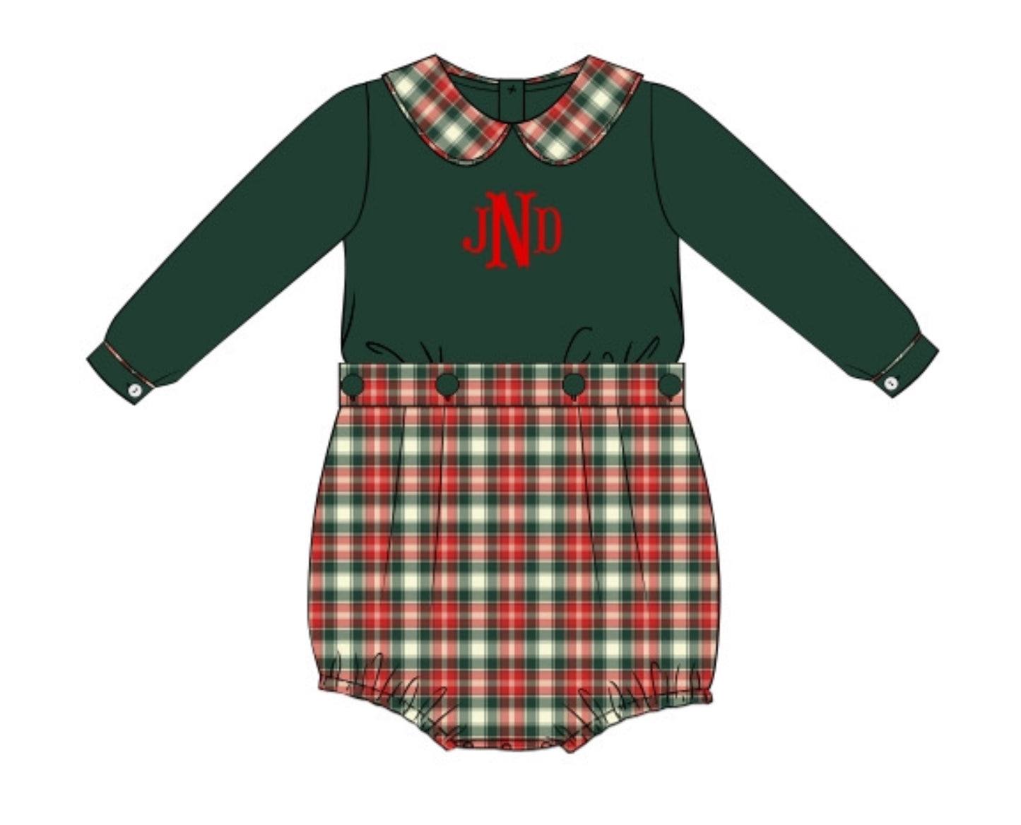 Christmas Plaid: BOY'S BUBBLE