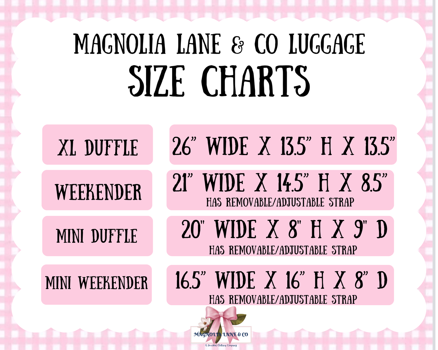PO28: Blue Gingham Luggage (ETA: DECEMBER)