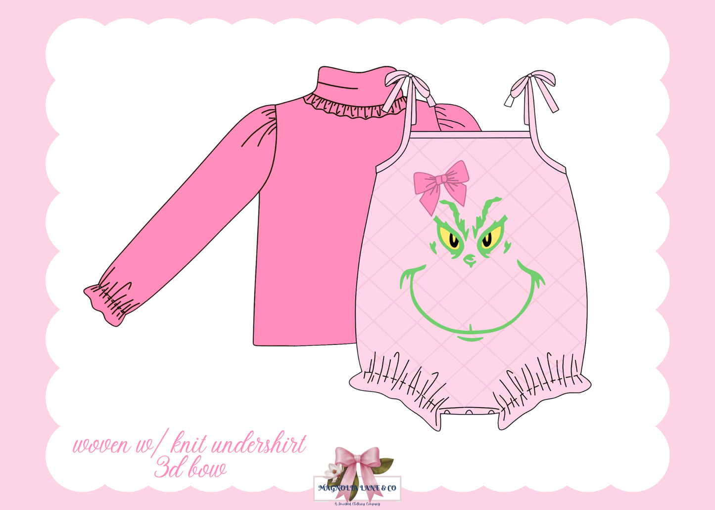 PO27: Girl's Grinch Quilted Bubble (ETA: November)