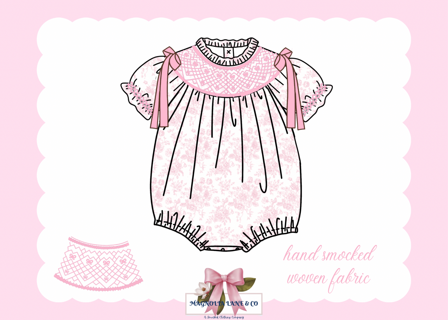 Pretty Pink Toile Bubble