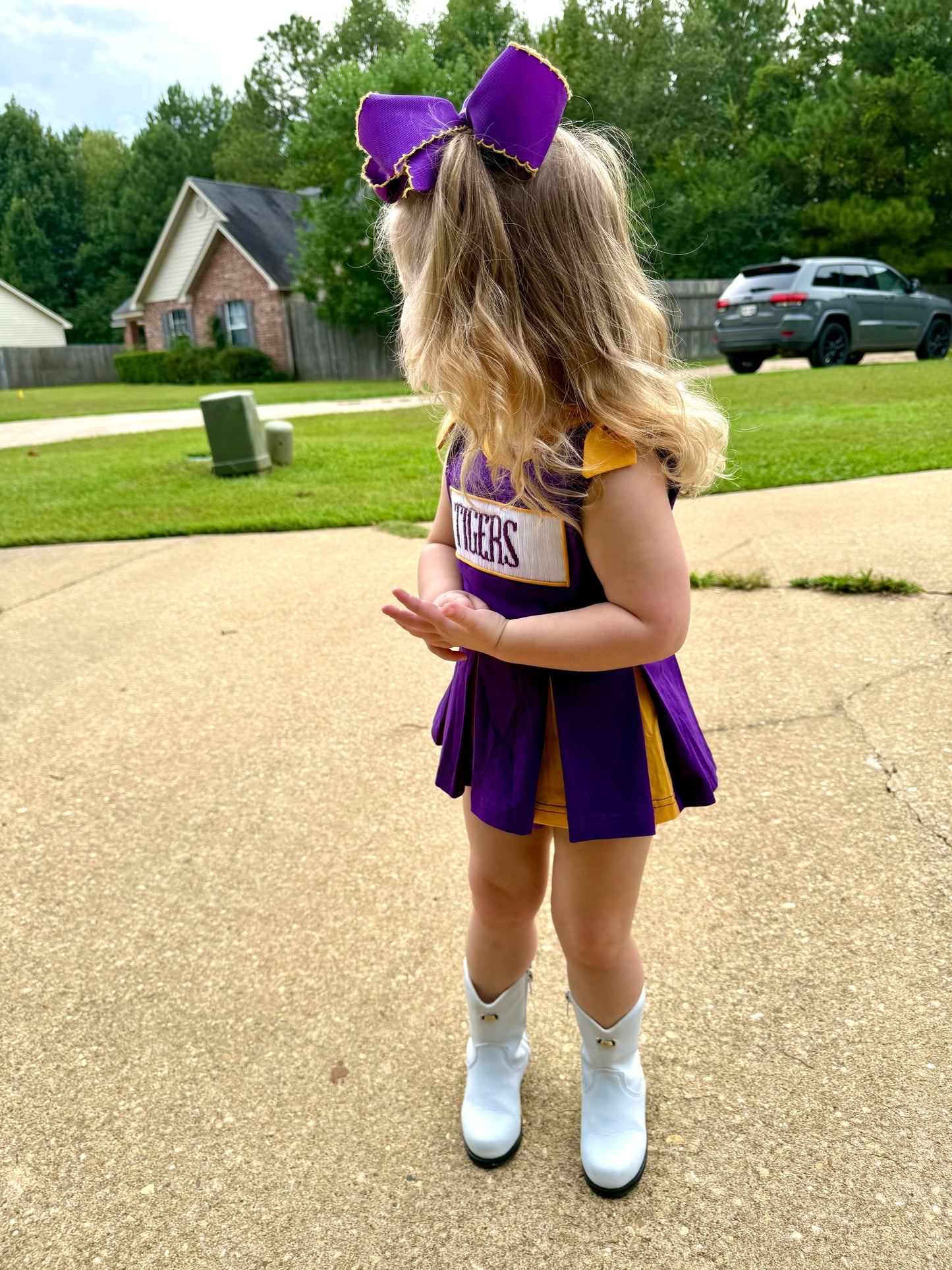 PO23: Purple & Gold Cheer Uniform
