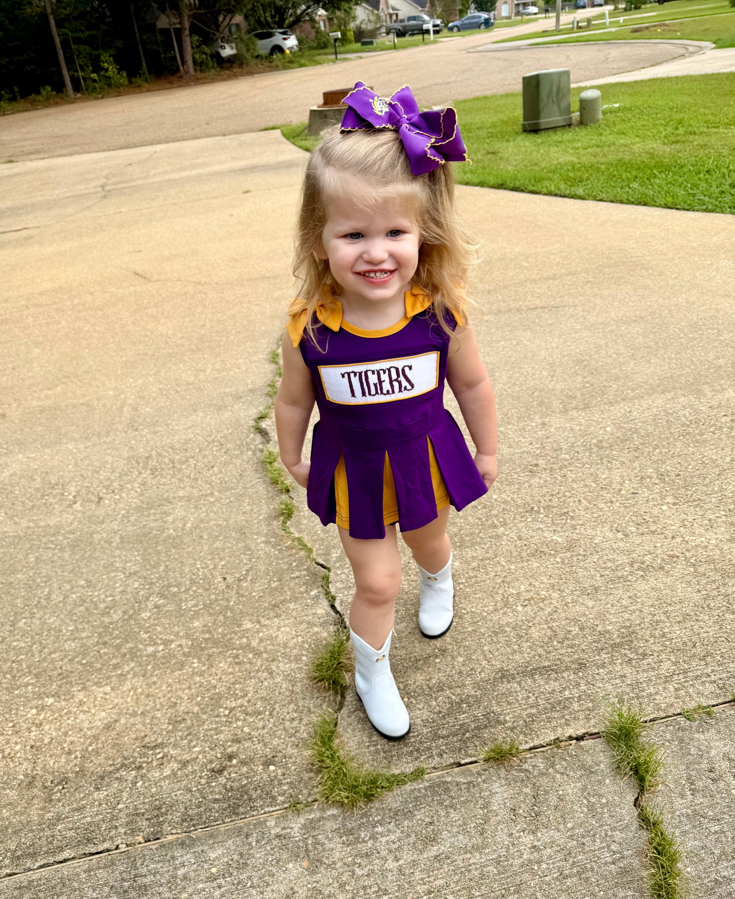 PO23: Purple & Gold Cheer Uniform