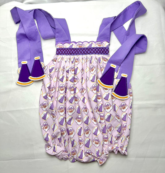 Purple & Gold Go, Fight, Win Bubble