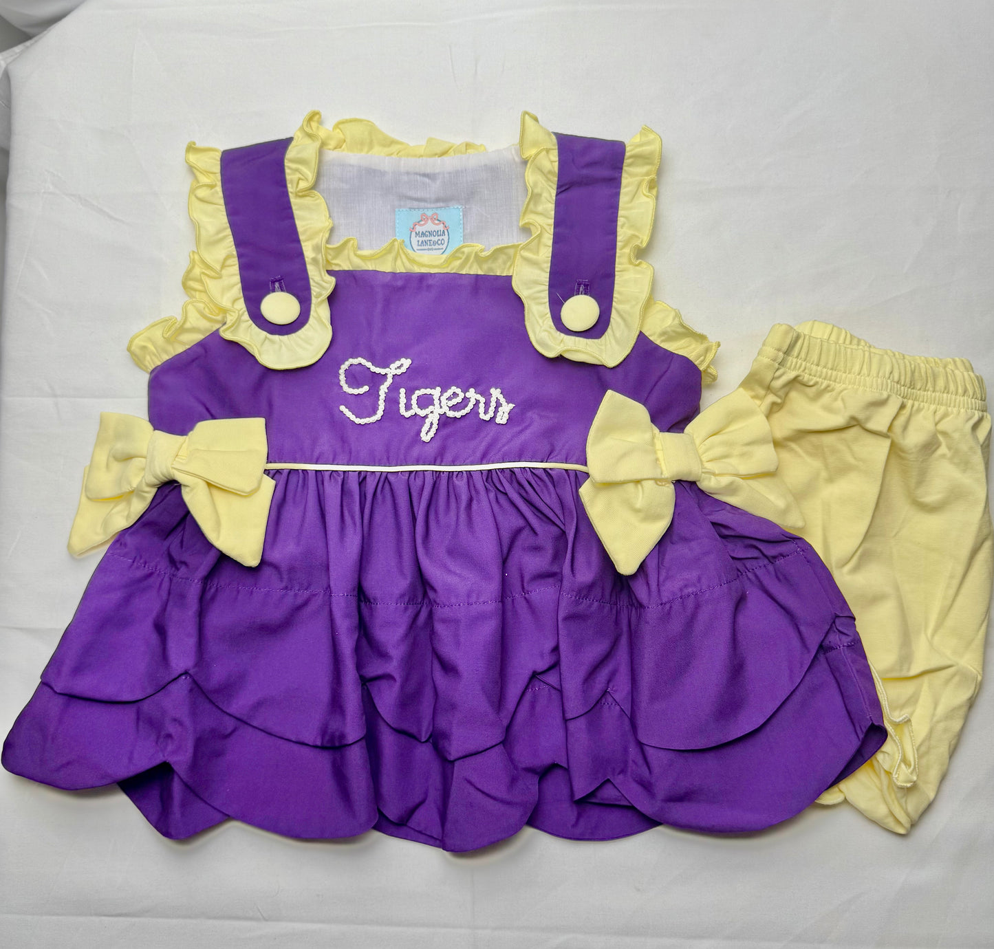 Purple/Gold Game Day Pearls - Bloomer Set