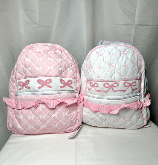 Pink Floral & Bows Backpack