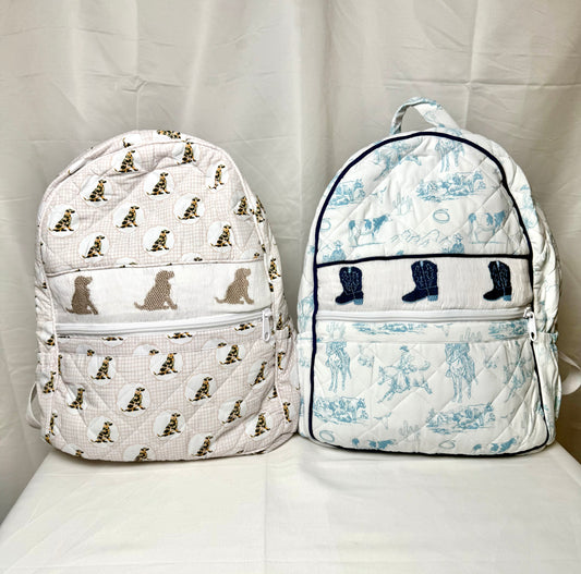 Preppy Camo Dogs Backpack