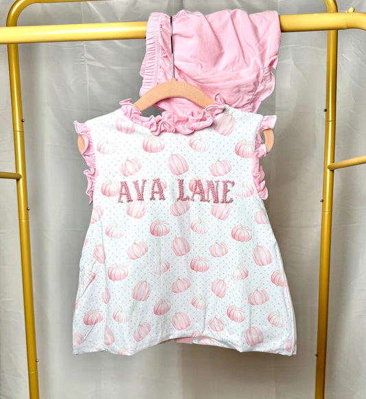 Girl's Casual Pumpkins BLOOMER SET