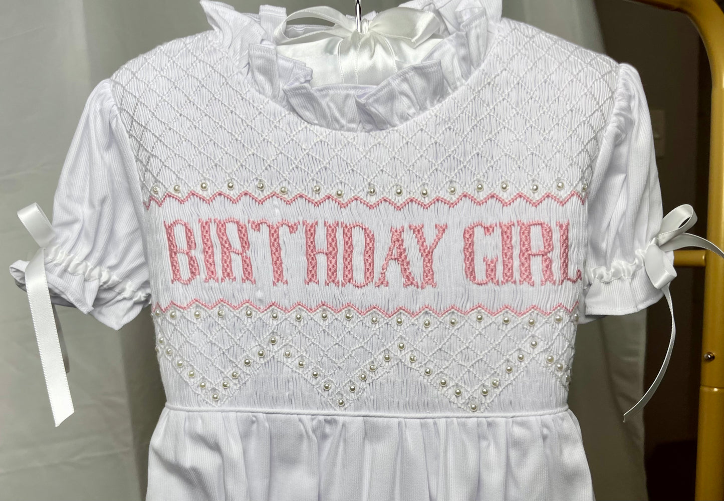 RTS EXTRAS: Heirloom Birthday Pearls Short Sleeve White Bubble