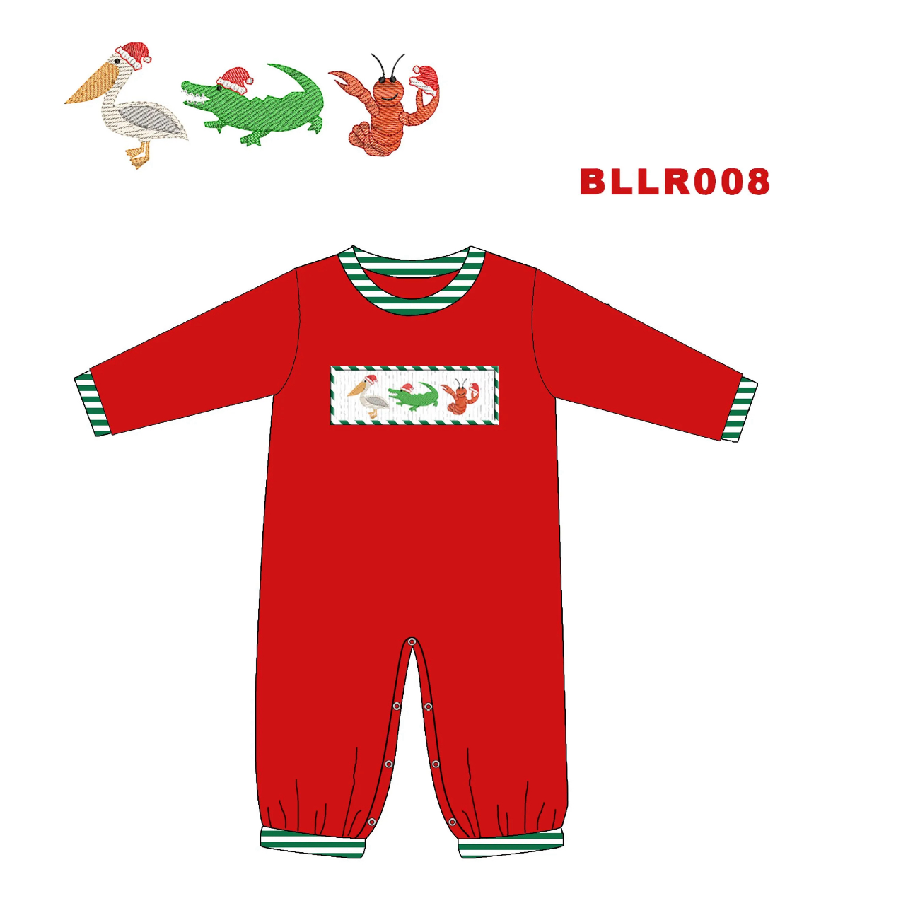 Cajun Christmas Boy's Romper