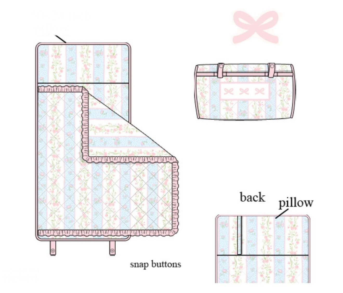 PO18: Striped Floral Nap Mat