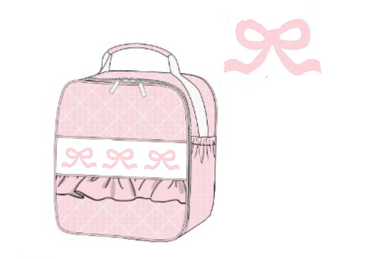 PO18: Pink Gingham Lunch Box