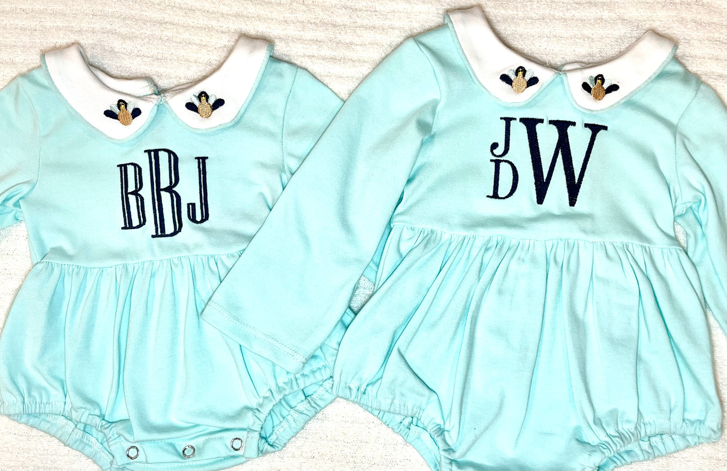 Mint Green Bubble - Navy Turkeys