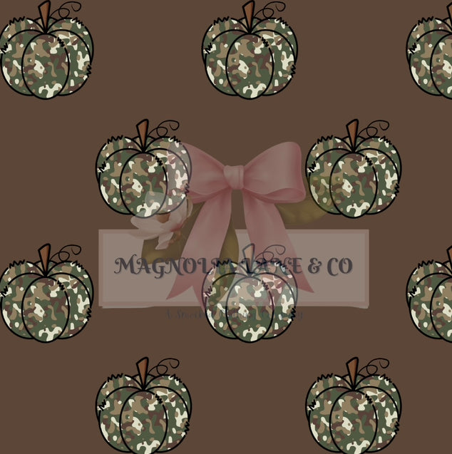 Boy's Camo Pumpkins Shorts Set