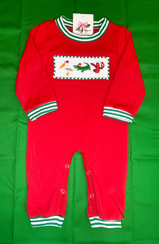 Cajun Christmas Boy's Romper