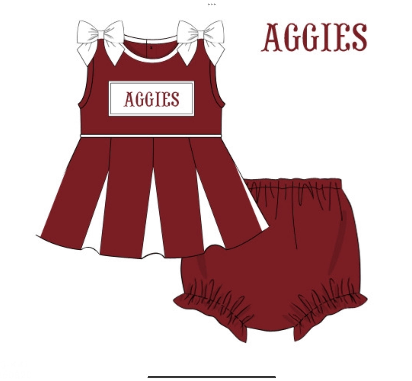 PO23: Maroon & White Cheer Uniform