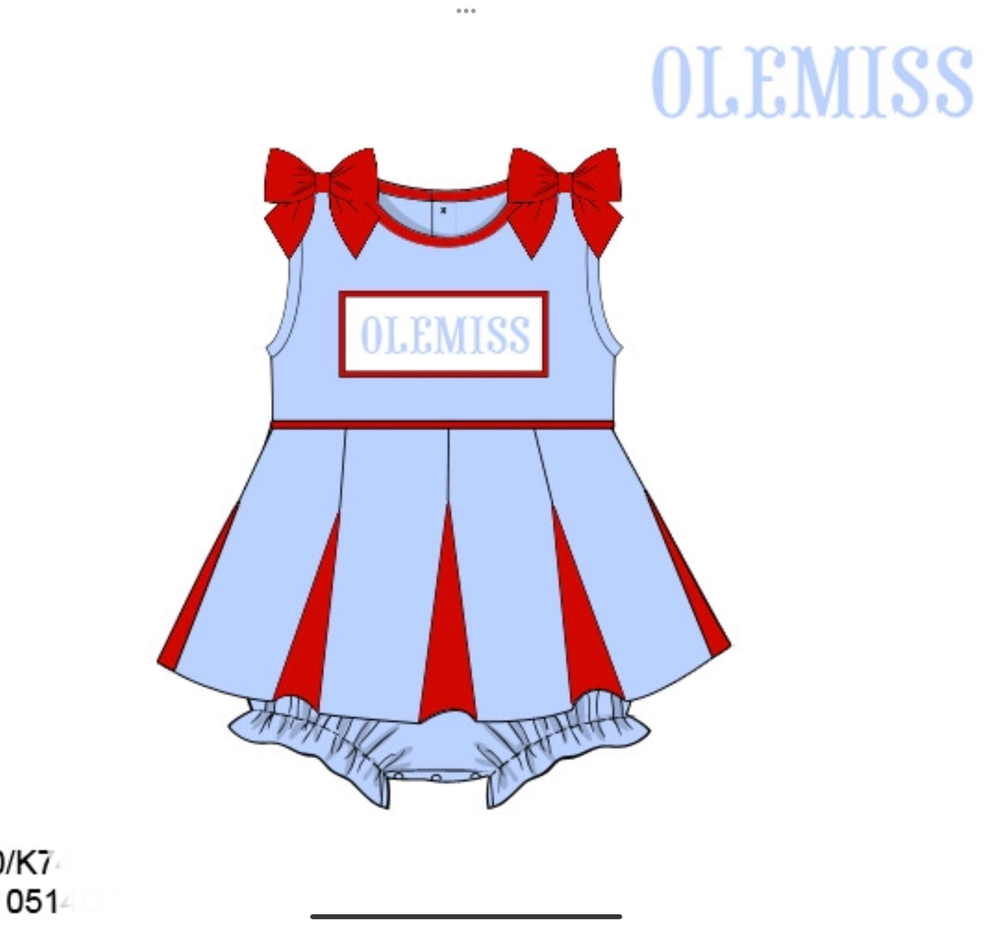 PO23: Powder Blue & Red Cheer Uniform