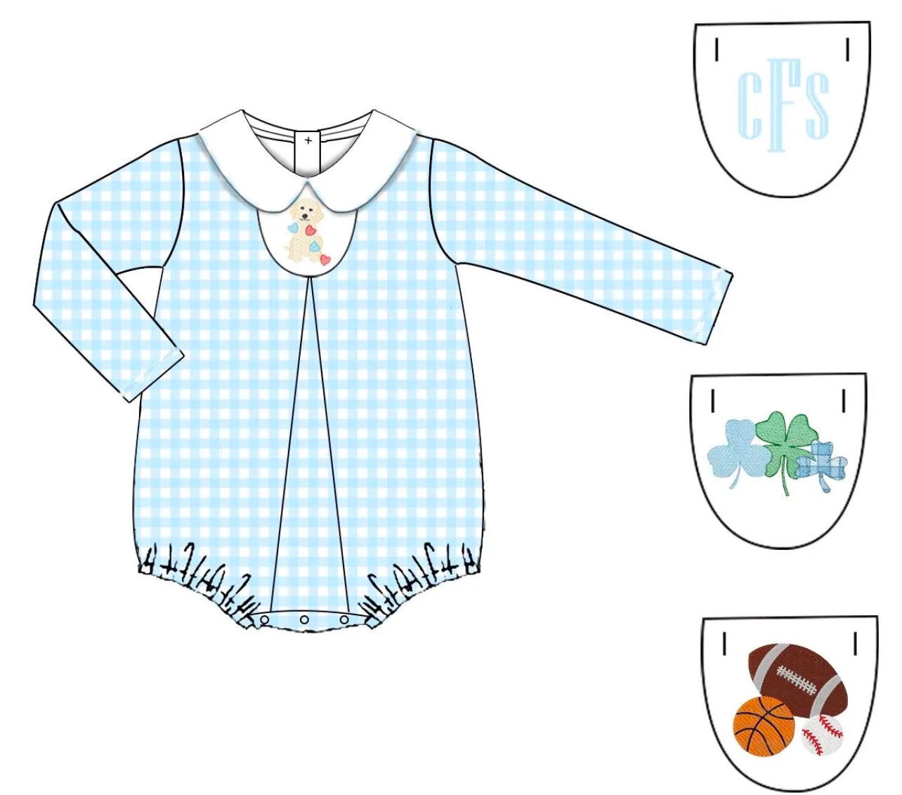 Gingham 4 in 1 Tabs - Boy's Bubble