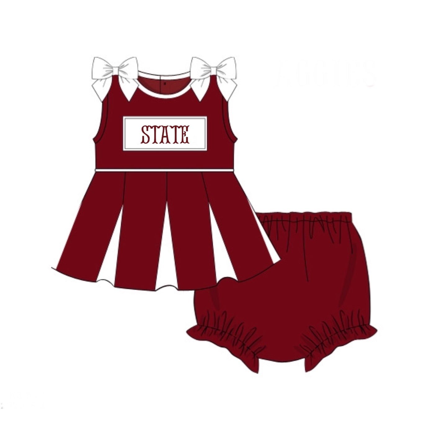 PO23: Maroon & White Cheer Uniform
