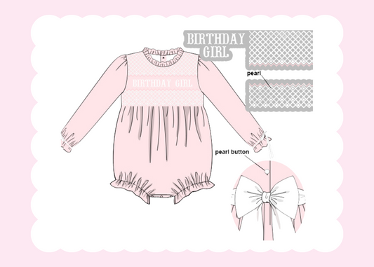 Heirloom Birthday Pearls Long Sleeve Bubble