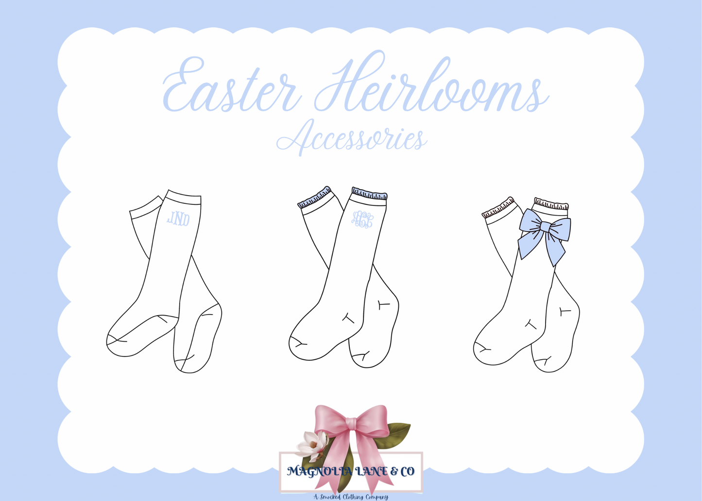 Girl's White Tall Socks