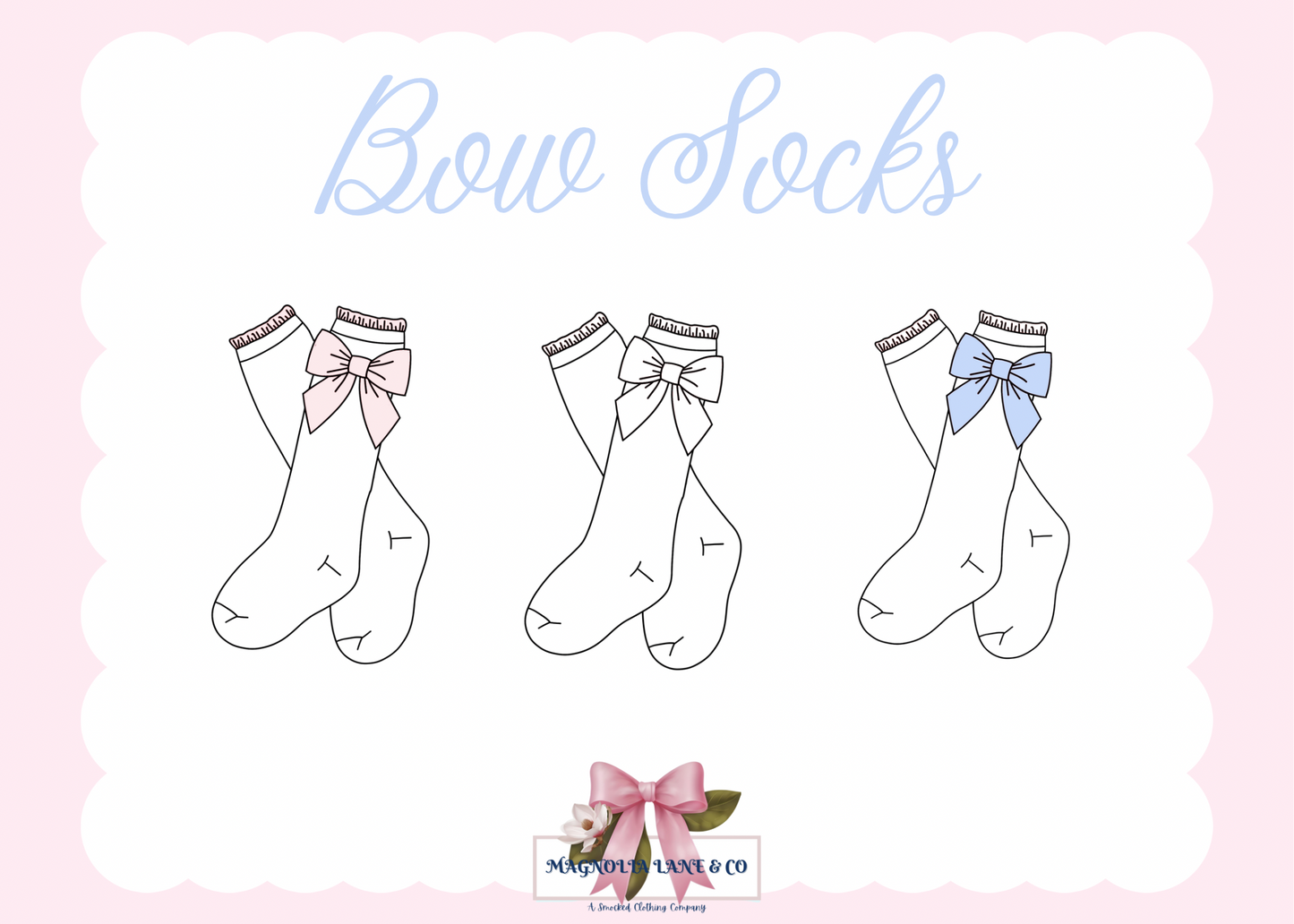 Satin Bow Socks