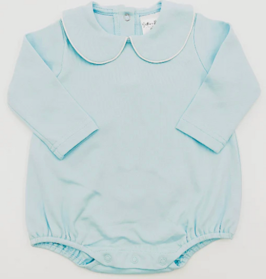 Boy's Long Sleeve Collared Bubble - Blue