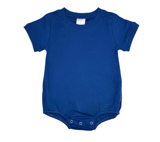 Short Sleeve Knit Bubble- NAVY