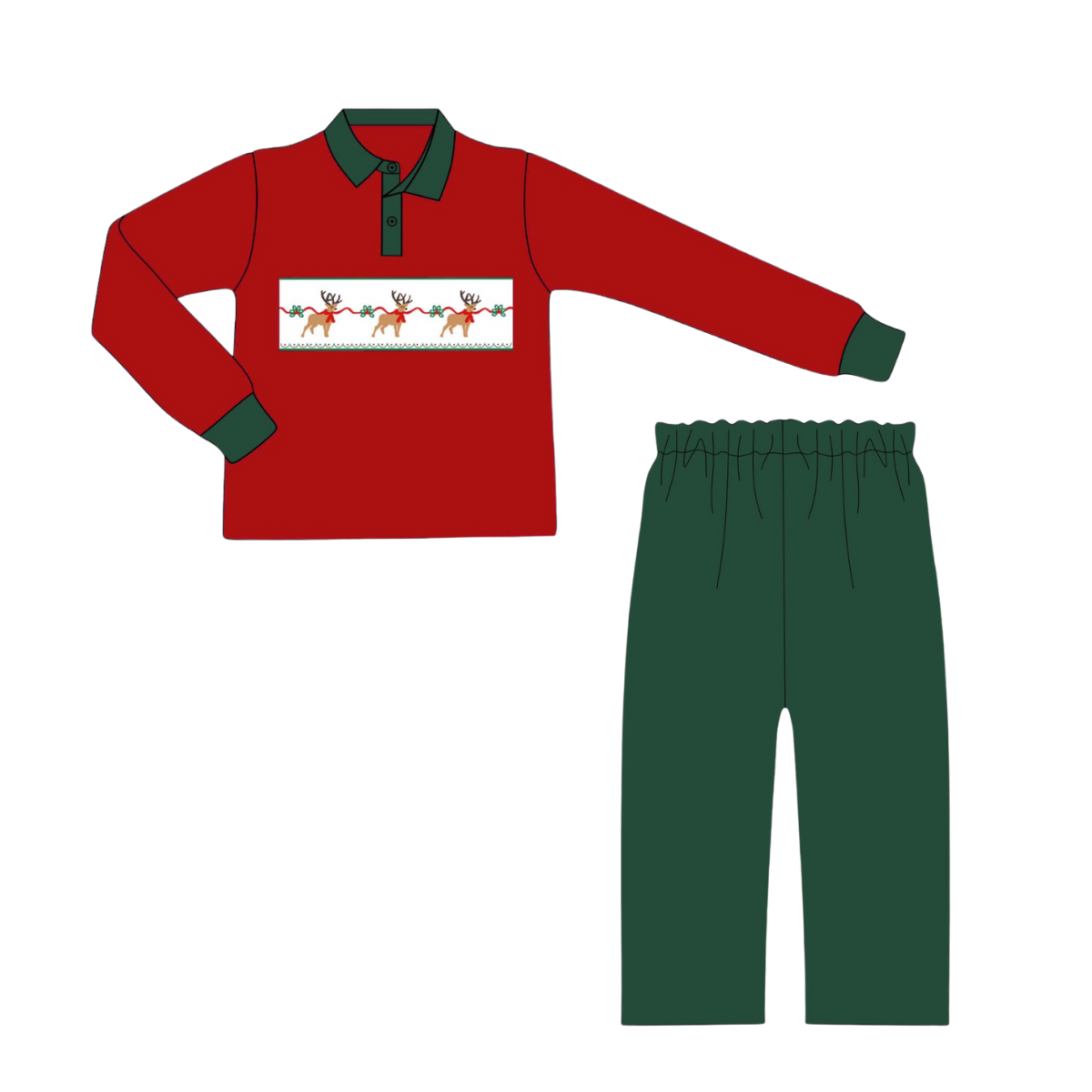 Holly Jolly Christmas - Boy's Pants Set