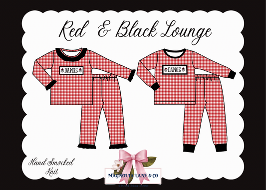 PREORDER (ETA FEB): Girl's Red & Black Lounge Set