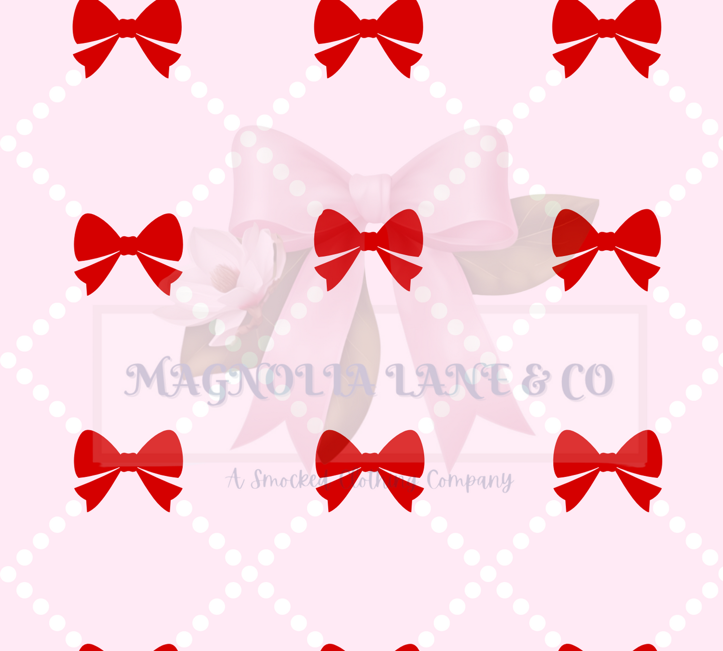 Valentine's Bows & Pearls Bloomer Set